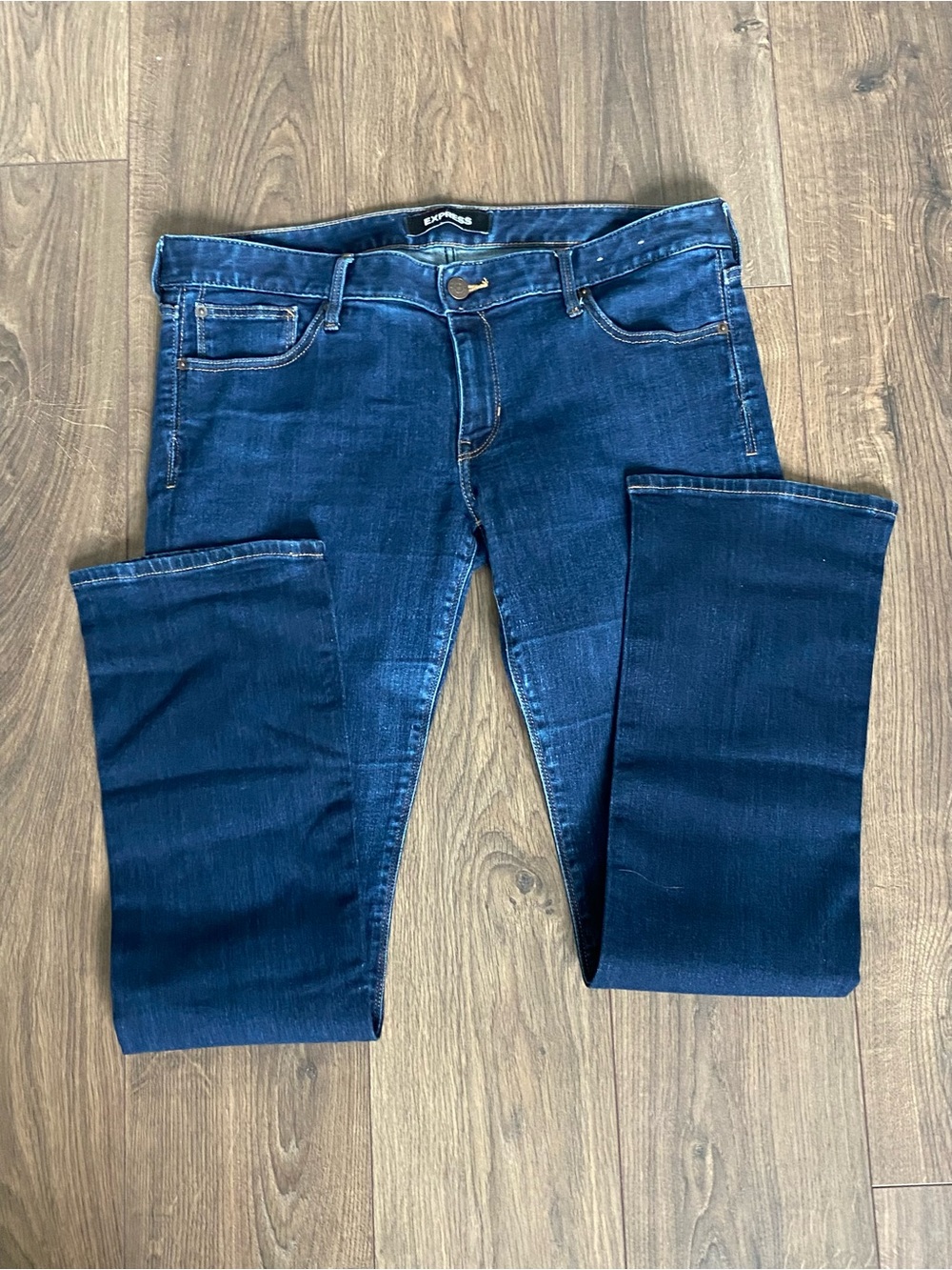 Express Women's Bootcut Jeans - Deep Blue Denim